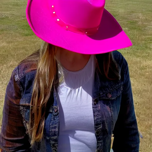 Prompt: Pink cowboy hat