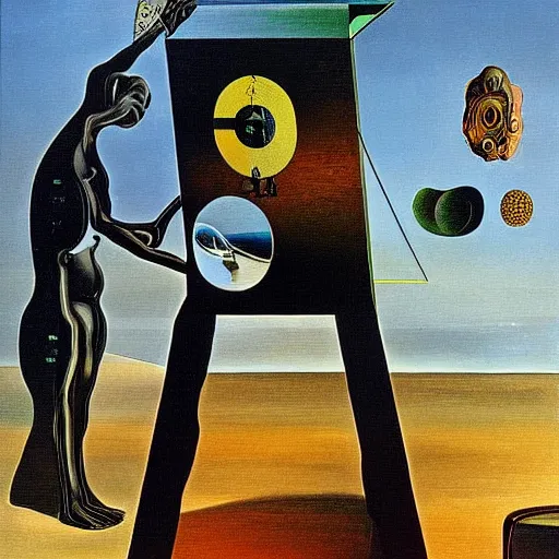 Image similar to technology, painting by Salvador Dali