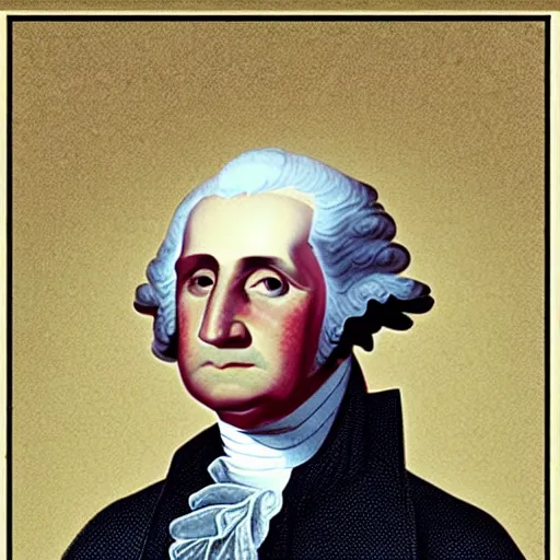 Image similar to george washington as a modern convenience store clerk