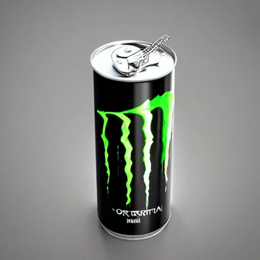 Image similar to new design aluminum can monster energy, orna 8k, elegant, ornate, octane render, cinematic light, harmony, ultra quality