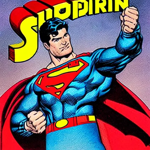 Prompt: iconic superman penciled by jim lee