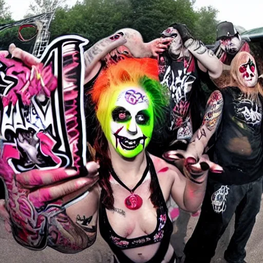 Image similar to juggalos getting wild