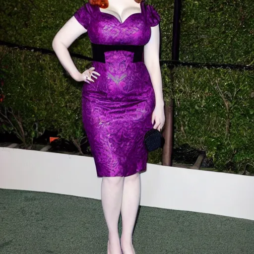 Image similar to Christina Hendricks with qipao dress,