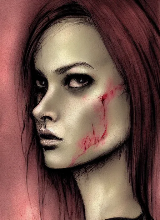 Image similar to a portrait of a pretty young lady by ben templesmith