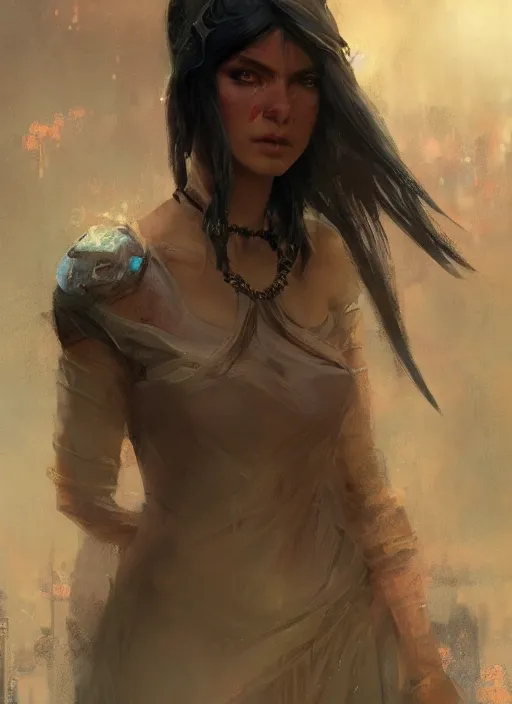 Prompt: female nightelf girl, beautiful face, rule of thirds, intricate outfit, spotlight, by greg rutkowski, by jeremy mann, digital painting