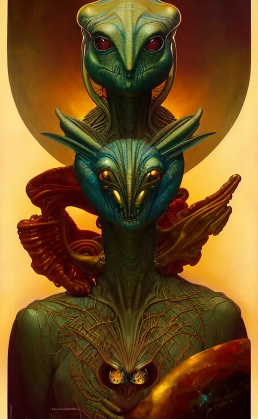 Image similar to exquisite imaginative alien creature poster art, humanoid, gold, movie art, by lucusfilm, weta studio, tom bagshaw, james jean, frank frazetta alphonso mucha, norman rockwell, giu, moebius, 8 k, denoised