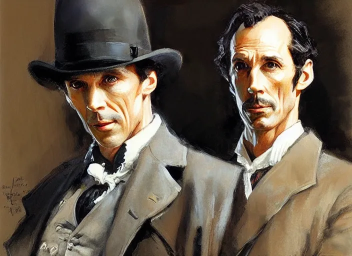 Image similar to a highly detailed beautiful portrait of sherlock holmes, by gregory manchess, james gurney, james jean