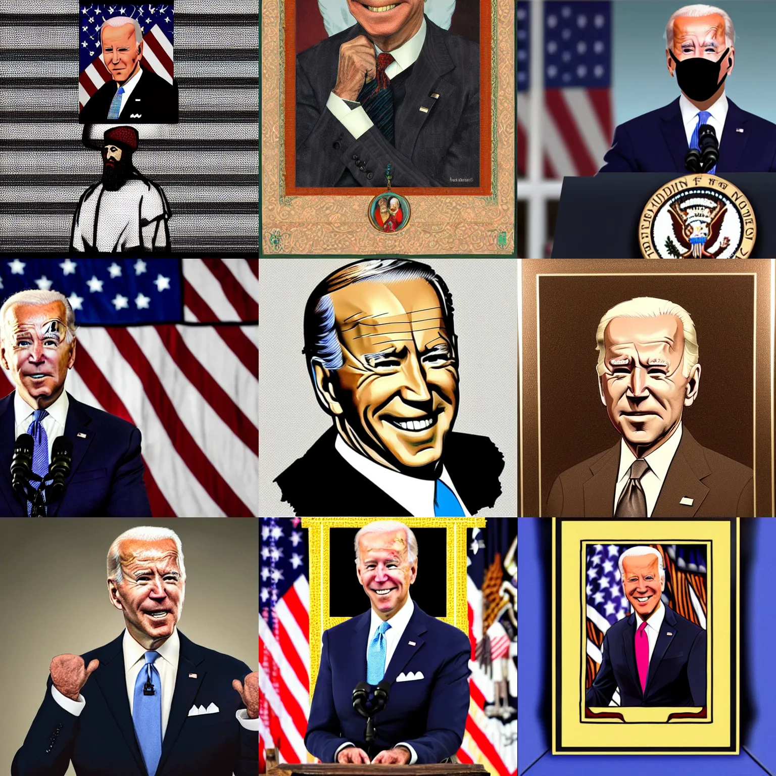 Prompt: joe biden in the style of an orthodox icon