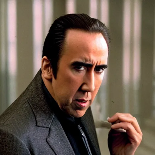 Image similar to nicholas cage playing nicholas cage in a nicholas cage film