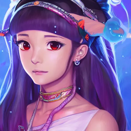 Image similar to anime portrait of Ariana Grande as a shaman yedi using dark force to eliminate trump as an anime antagonist by Stanley Artgerm Lau, WLOP, Rossdraws, James Jean, Andrei Riabovitchev, Marc Simonetti, and Sakimichan, trending on artstation