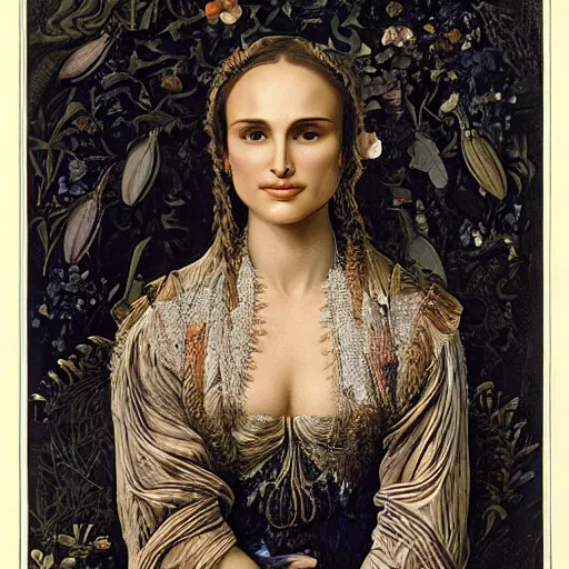 Image similar to portrait of natalie portman by ernst haeckel