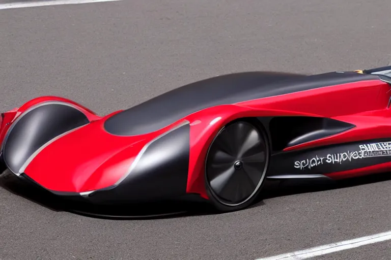 Prompt: 300mph EV red super aerodynamic