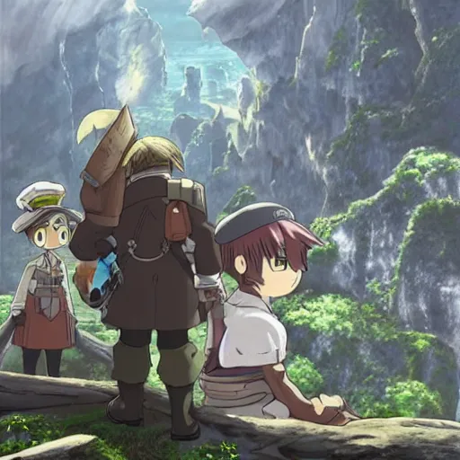 Prompt: Silvio Berlusconi in made in abyss, scenery, ultra detailed