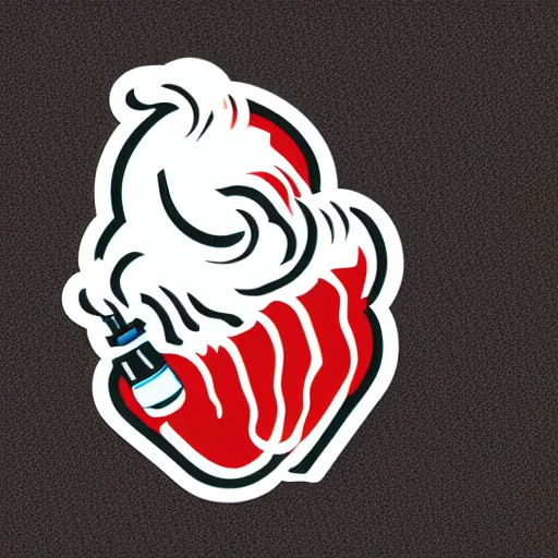 Image similar to vaping sticker art, svg vector, adobe - illustrator