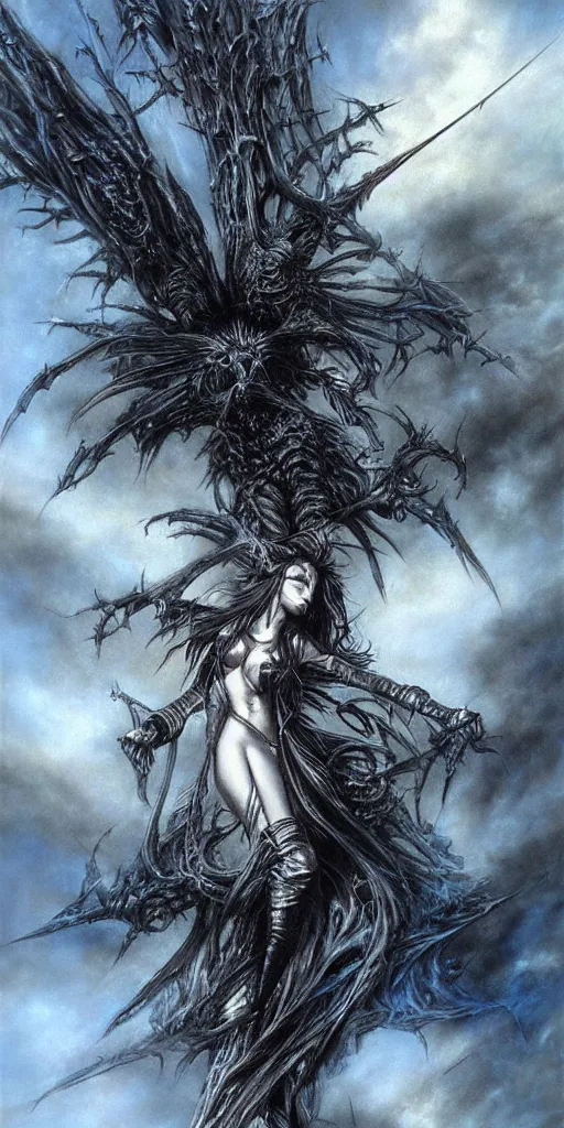 Image similar to Luis royo background sky airbrush art