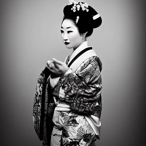 Image similar to photography of geisha with no kimono