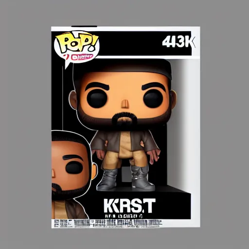 Prompt: kanye west [ holding a grimes funko pop ]!!, trending on artstation, 4 k photorealism, 4 k quality