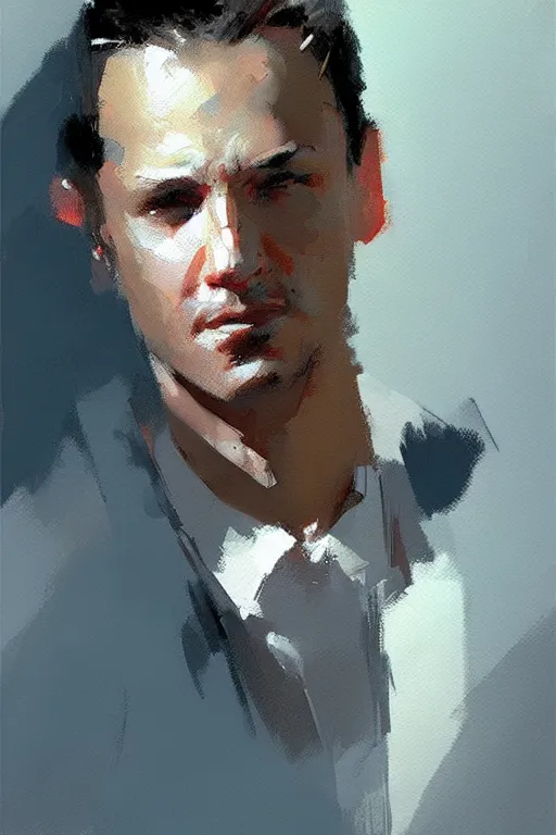 Image similar to attractive male, character design, painting by craig mullins