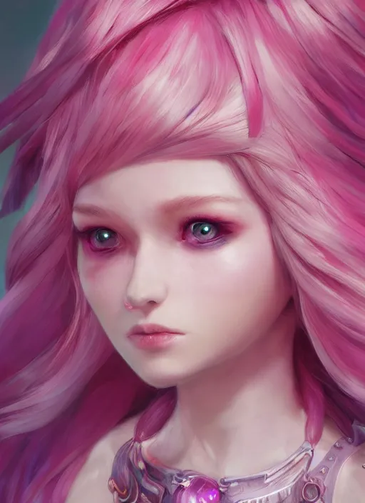 Image similar to seraphine, from league of legends, pink hair, musical keyboard, hyper detailed, digital art, trending in artstation, cinematic lighting, studio quality, smooth render, unreal engine 5 rendered, octane rendered, art style by klimt and nixeu and ian sprigger and wlop and krenz cushart