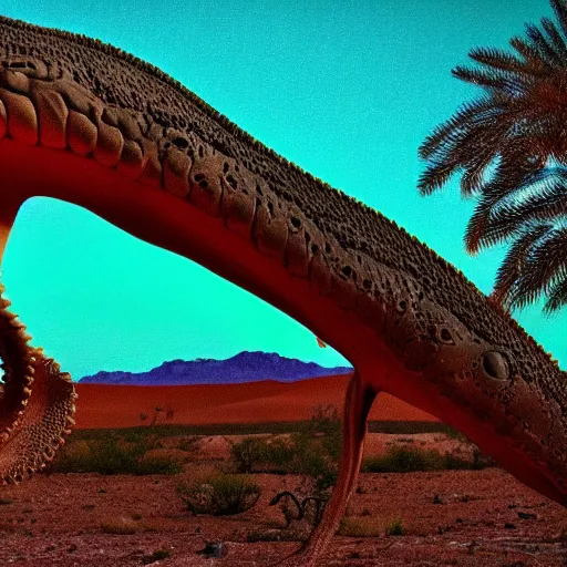 Image similar to 🐙 🐋🦖🐙 👽 🐳 desert, photography