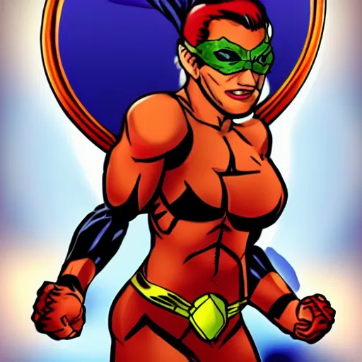 Image similar to tiger superhero woman