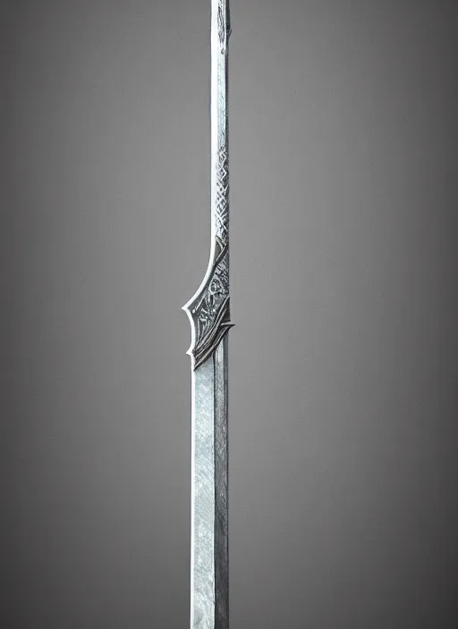 Prompt: epic fantasy sword, Proto-Slavic mythology, white background, detailed and realistic, 4k, artstation, octane render