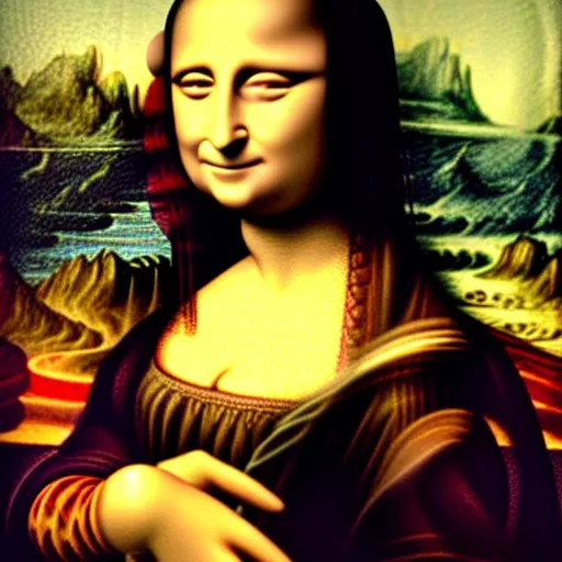 Prompt: the Mona lisa with the face of Lady Gaga