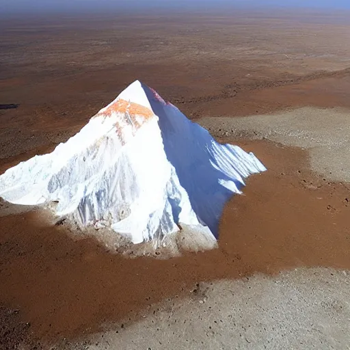 Prompt: mound of salt shaped mount everest