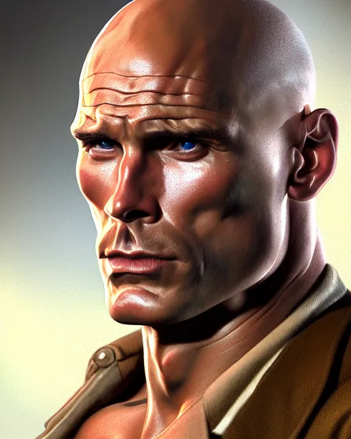 Image similar to portrait of doc savage, fantasy character portrait, ultra realistic, concept art, intricate details, highly detailed by soft light, volumetric light, misty, james bama