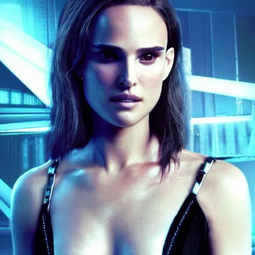 Prompt: Cyberpunk Natalie Portman