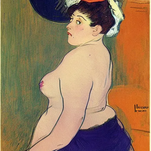 Prompt: a painting by henri toulouse lautrec