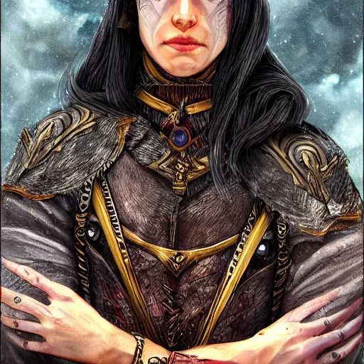 Image similar to a highly detailed headshot portrait of a fantasy character