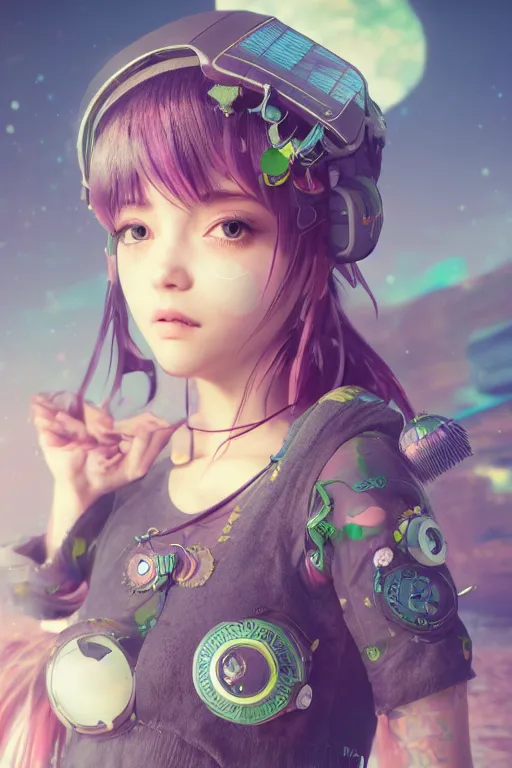 Image similar to solarpunk girl kawaii, ultra realistic, concept art, intricate details, highly detailed, photorealistic, octane render, 8 k