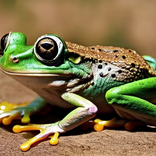 Image similar to a frog struggling to explain pulmonary physiology to a medical student