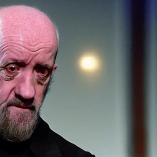 Image similar to mike ehrmantraut pretending to be george carlin on stand up night