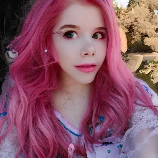 Image similar to photo still of belle delphine cute portrait