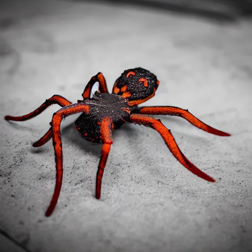 Image similar to a spider mixed with an octopus, hybrid creature, professional photography