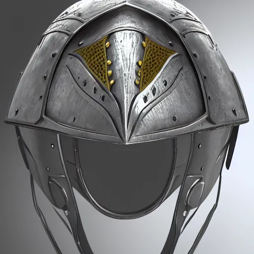 Image similar to knight helmet, detailed, 4k, style of hydro74