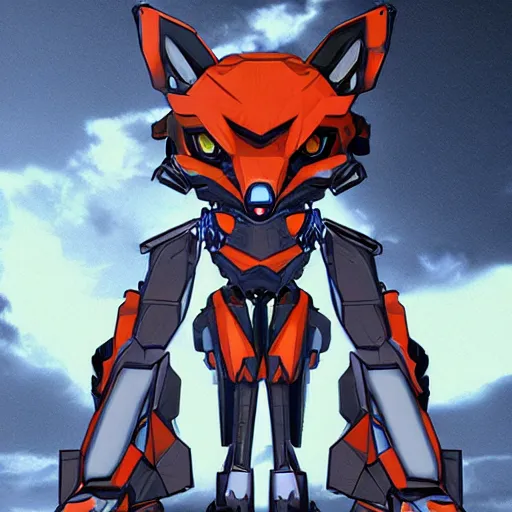 Image similar to mecha anthropomorphic fox