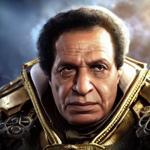 Prompt: muammar kadhafi as emperor napoleon in gears of war, splash art, movie still, detailed face, cinematic lighting, dramatic, octane render, long lens, shallow depth of field, bokeh, anamorphic lens flare, 8 k, hyper detailed, 3 5 mm film grain