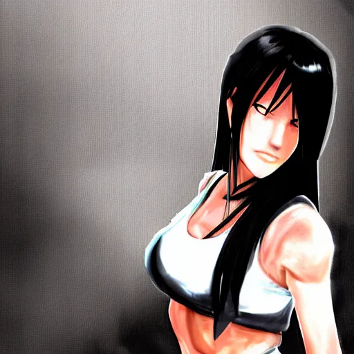 Prompt: tifa by fabio danielato