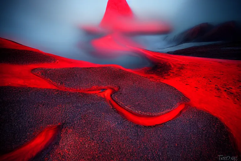 Image similar to hot red and black coals, closeup photo by Ted Gore,