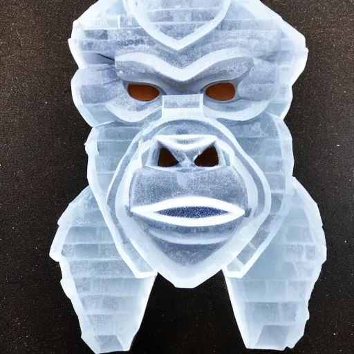 Image similar to ice sculpture of the 🦍