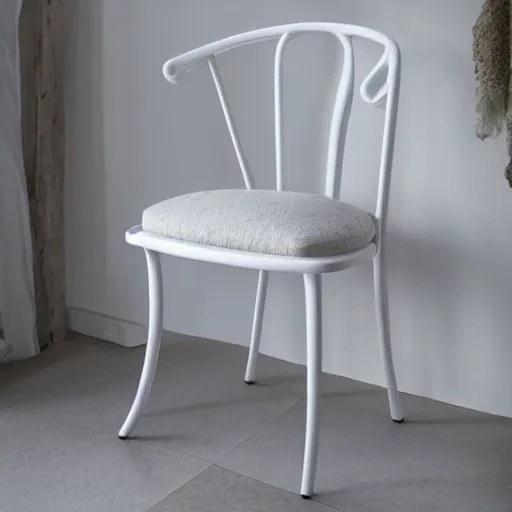 Prompt: a chair in a white room in vanice