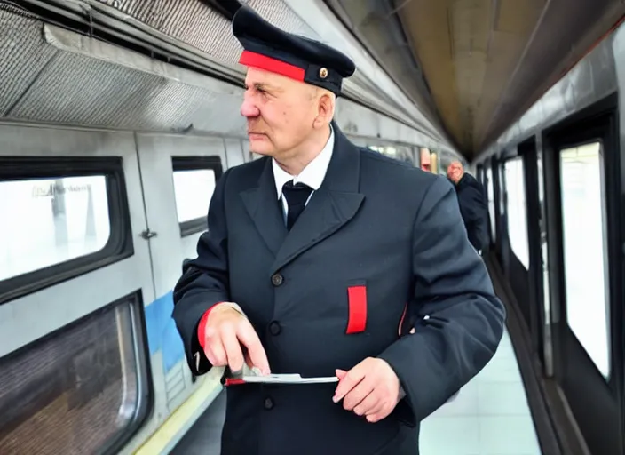 Image similar to train driver of the Russian Railways