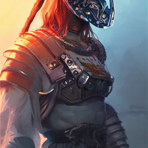 Image similar to cyberpunk viking helmet mask warrior goddess robot ninja fantasy, art gta 5 cover, official fanart behance hd artstation by jesper ejsing, by rhads, makoto shinkai and lois van baarle, ilya kuvshinov, ossdraws