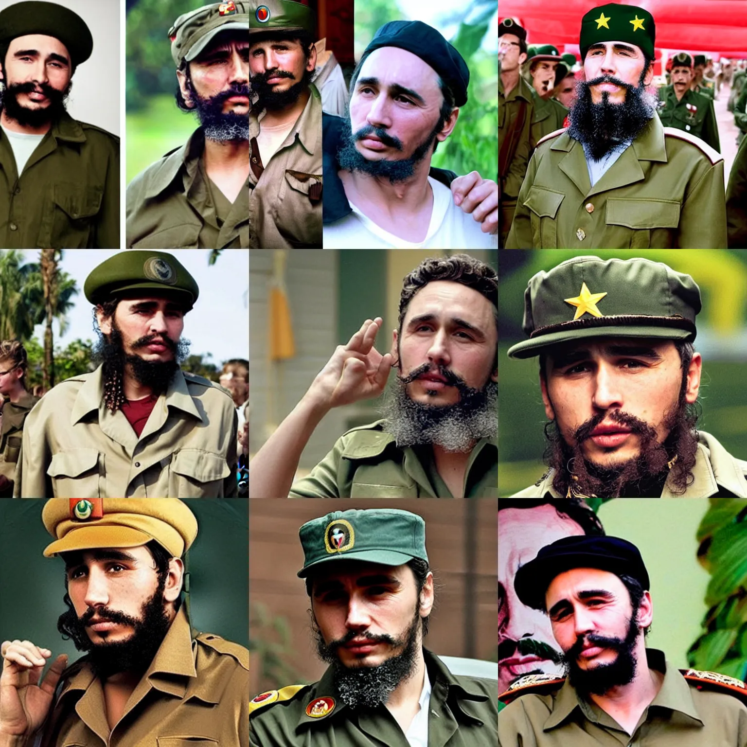 Prompt: james franco as fidel castro