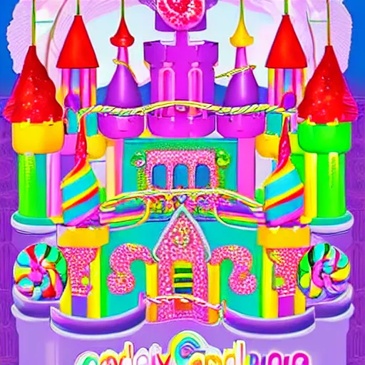 Image similar to candyland castle symmetry by lisa frank