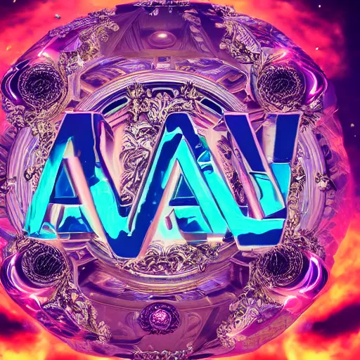 Image similar to a and w vaporwave logo, digital art, cosmic, 3 d high definition, trending on art station, photorealistic, high resolution, 8 k, octane, hyper detailed, insane details, intricate, elite, ornate, elegant trend, highly detailed and intricate, sharp focus, photography, unreal engine