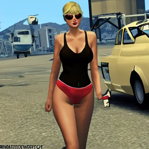 Image similar to Kate Upton GTA style,